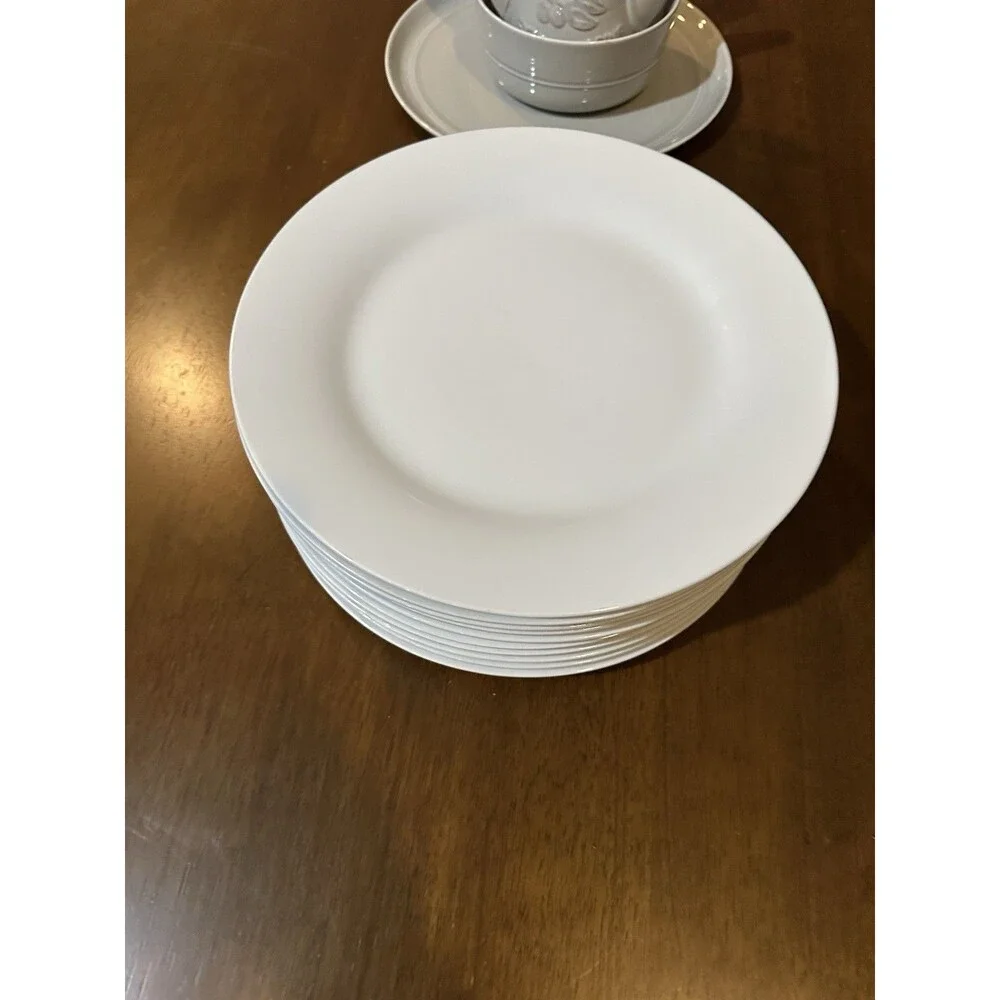 Williams Sonoma Open Kitchen Dinner Plates All White 10.50